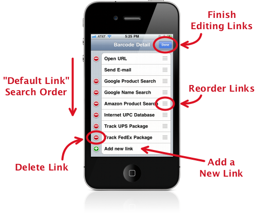 annotated link editing